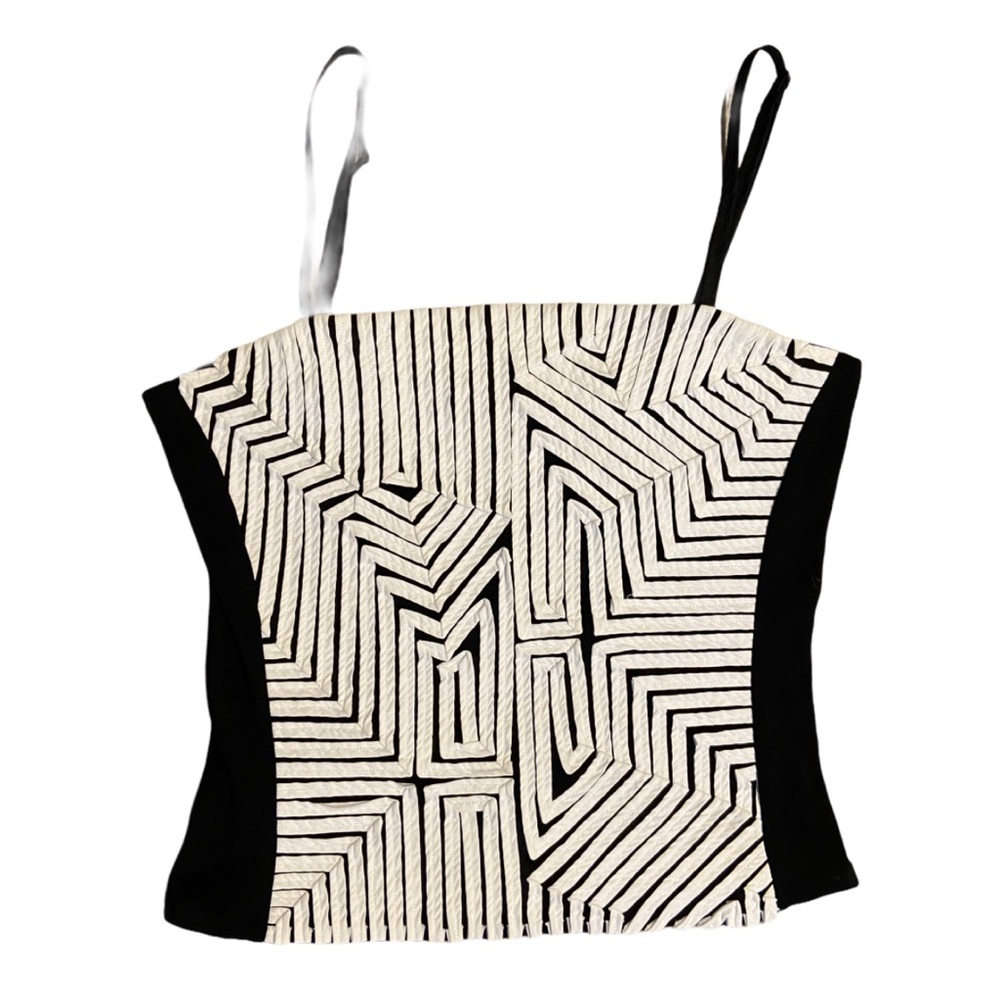 Andrea Rosati Black/White Abstract Camisole